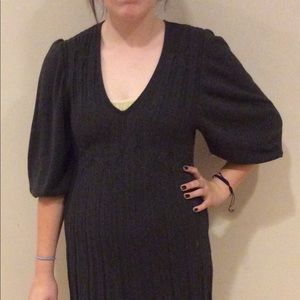 Grey sweater dress